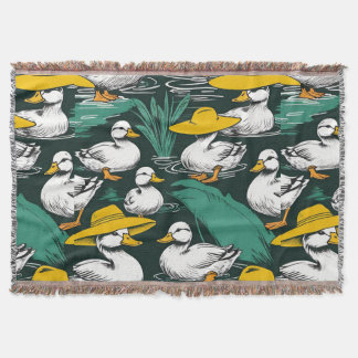 Cobertor Vintage Mama Duck Design - A vida é melhor do que 