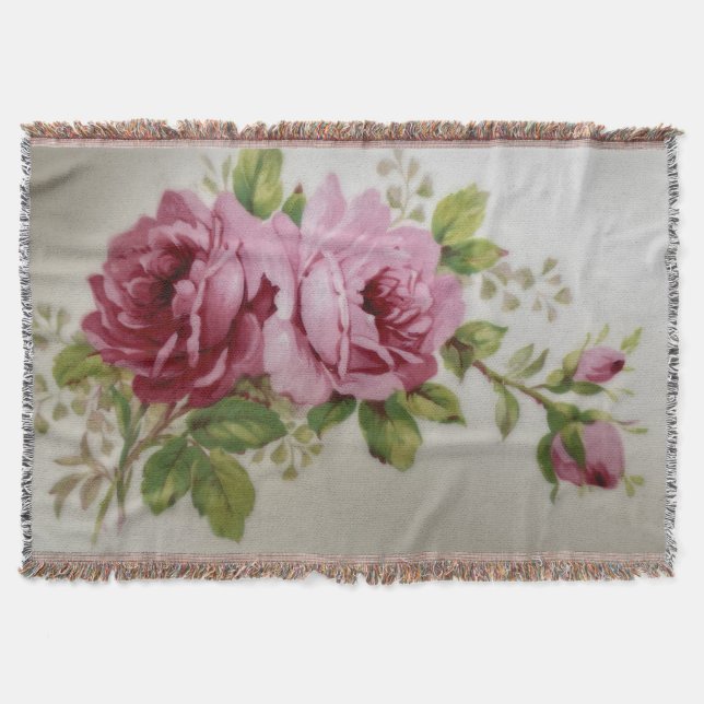 Cobertor Vintage Rose Elegance  (Frente)