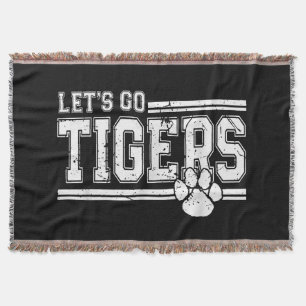 Cobertor Vintage Tigers School Sports Name Retro