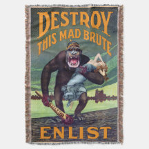 Vintage WWI Poster - Destrua Este Mad Brute