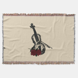 Cobertor Violino e Rosas