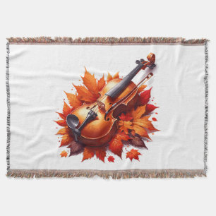 Cobertor Violino na cama de folhas
