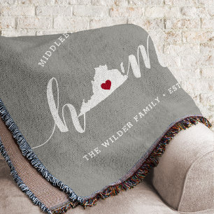 Cobertor Virgínia Personalizado do Estado de Origem
