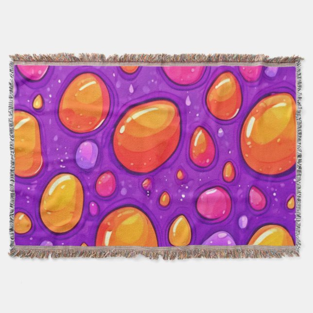 Cobertor Vivid Raindrop Cartoon Art (Frente)