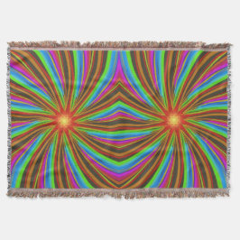 Cobertor Vórtice Espiral Neon – Design de Movimento Fractal