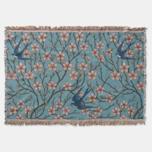 Cobertor Walter Crane Almond Blossom & Swallow
