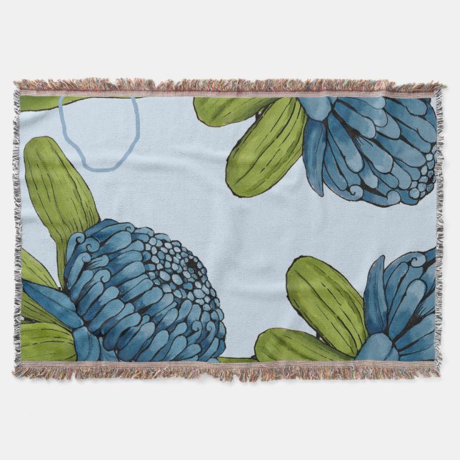 Cobertor Waratah Floral Cotton (Frente)