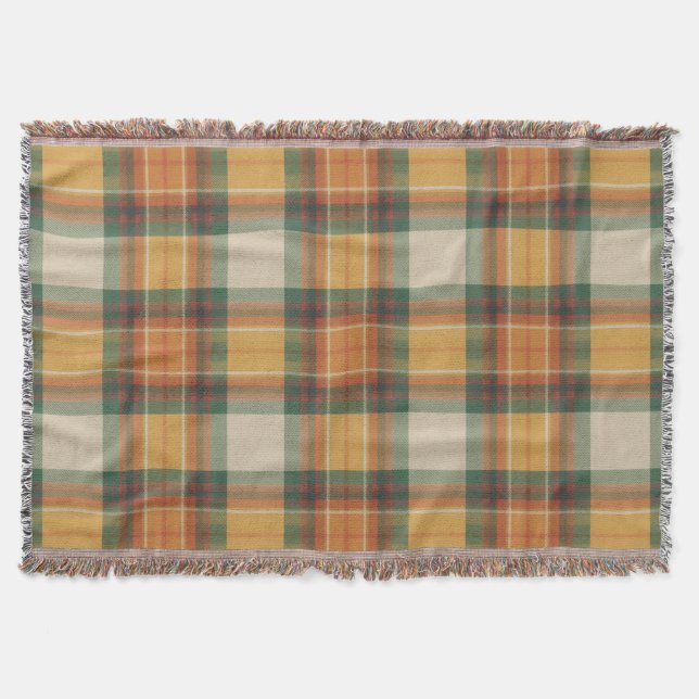 Cobertor Warm Autumn Harvest Tartan Plaid Pattern (Frente)