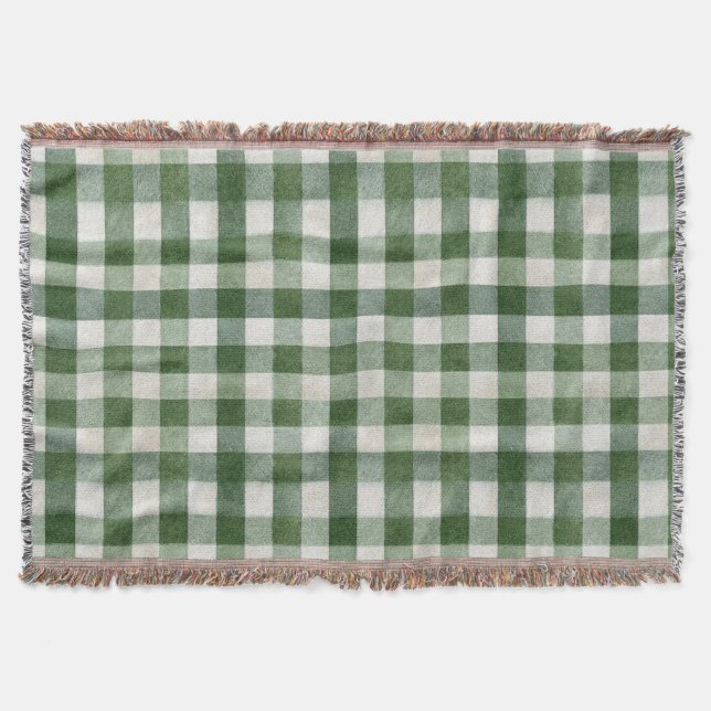 Cobertor Warm Cream Green Plaid Stripes Christmas (Frente)