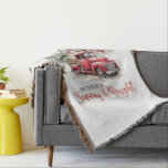 Cobertor Watercolor Christmas Vintage Truck and Barn<br><div class="desc">Watercolor Christmas Vintage Truck and Barn Fleece Blanket Home & Living > Home Décor > Throw,  Fleece e Sherpa Blankets</div>