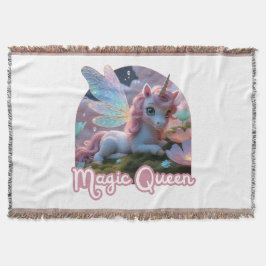Cobertor Weißes Einhorn mit Flügeln - Magic Queen