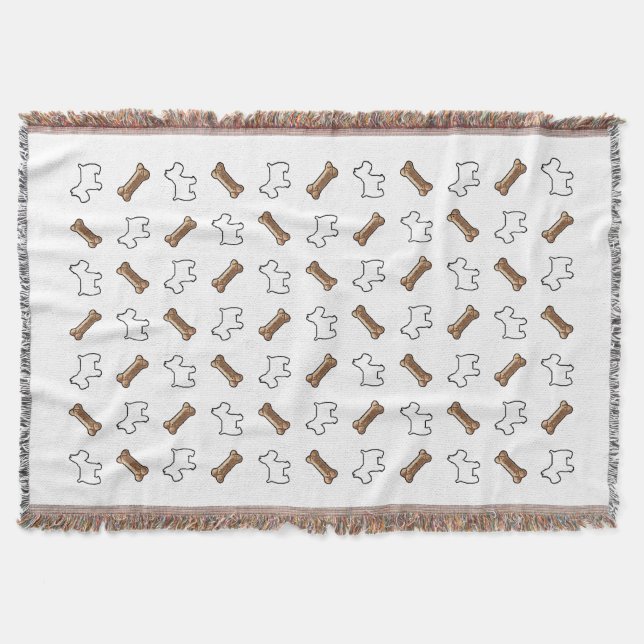 Cobertor Westie Westies e biscoitos de cão (Frente)