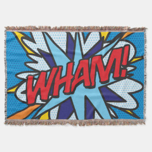 Cobertor WHAM Diversão Retro Quadrinhos Pop Art