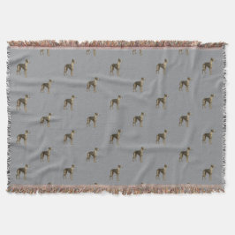 Cobertor Whippet blanket - Whippet against grey background
