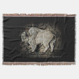 Cobertor "White Buffalo" original artThrow Blanket