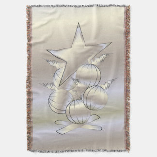 Cobertor White gold Christmas