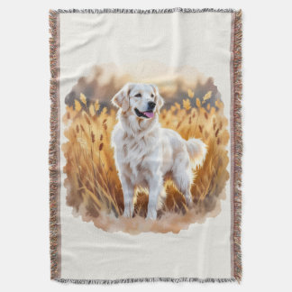Cobertor White Golden Retriever Dog