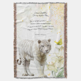 Cobertor White Tiger and Lilies Devotion Blanket