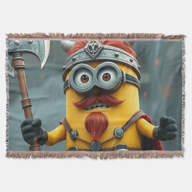 Cobertor „Wikinger-Minion auf Eroberungskurs“ (Frente)