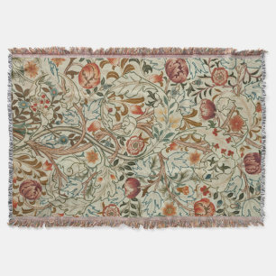 Cobertor William Morris Acanthus Embroidery Floral Padrão