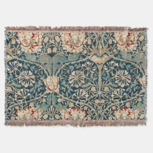 Cobertor William Morris Antigo Floral Honeysuckle