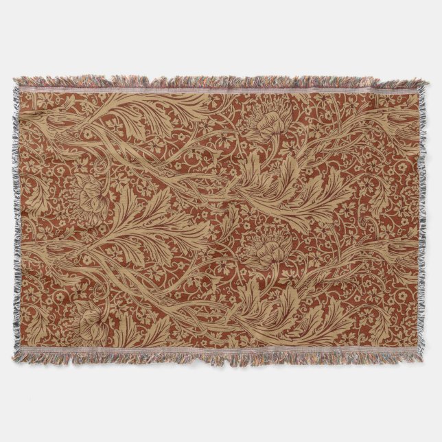 Cobertor William Morris Arcadia Floral Garden Flower (Frente)