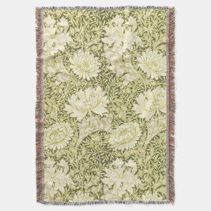 Cobertor William Morris Chrysanthemum Floral Pattern