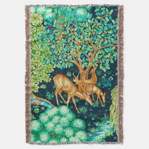 Cobertor William Morris Deer por um Impressão do Brook Tape