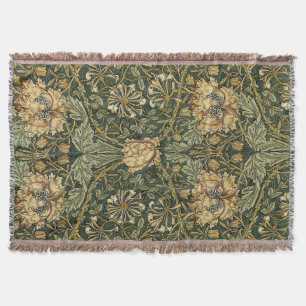 Cobertor William Morris Honeysuckle Verde Amarelo
