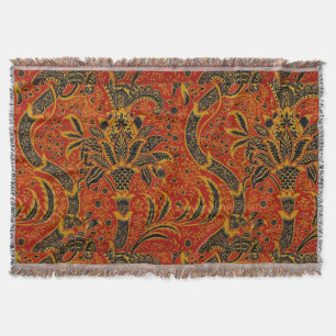 Cobertor William Morris India Red Floral