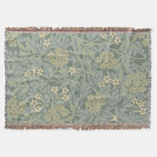 Cobertor William Morris Jasmine Blue Botanic Art