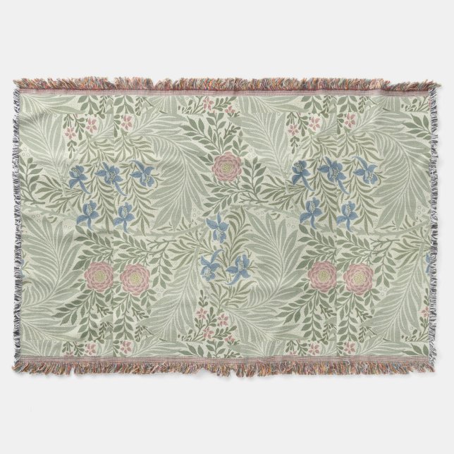 Cobertor William Morris Larkspur Floral Wallpaper (Frente)