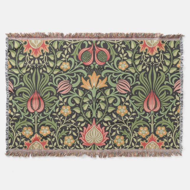 Cobertor William Morris Persian Floral Antique (Frente)