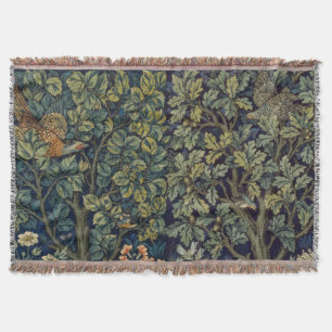 Cobertor William Morris Pheasant Bird Tree Woodland
