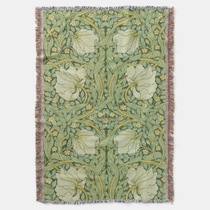 Cobertor William Morris Pimpernel Floral Blue Wallpaper