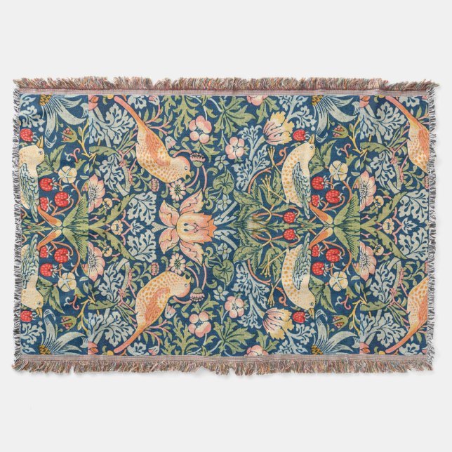 Cobertor William Morris Strawberry Thef Throw (Frente)