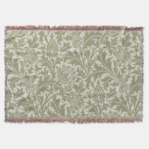 Cobertor William Morris Thistle Sage - Padrão Verde