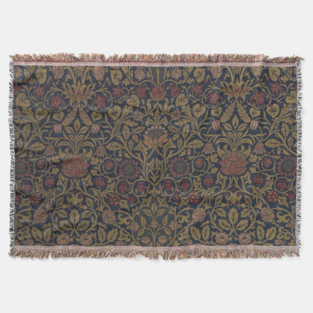 Cobertor William Morris: Violet & Columbine Throw Blanket (Frente)