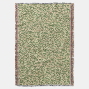 Cobertor William Morris Willow Bough Green Willow Leaves
