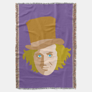 Cobertor Willy Wonka Stenciled Face Graphic