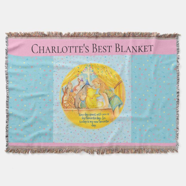 Cobertor Winnie The Pooh Throw - Gift for Girl  (Frente)