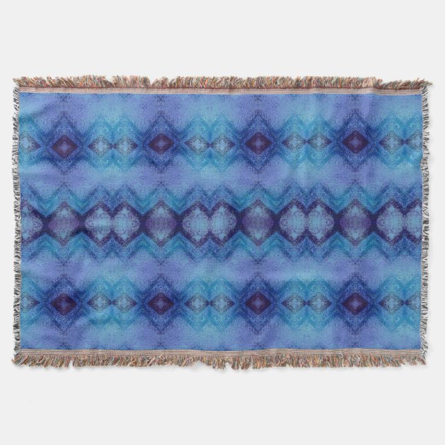 Cobertor winter blue tone Throw Blanket (Frente)