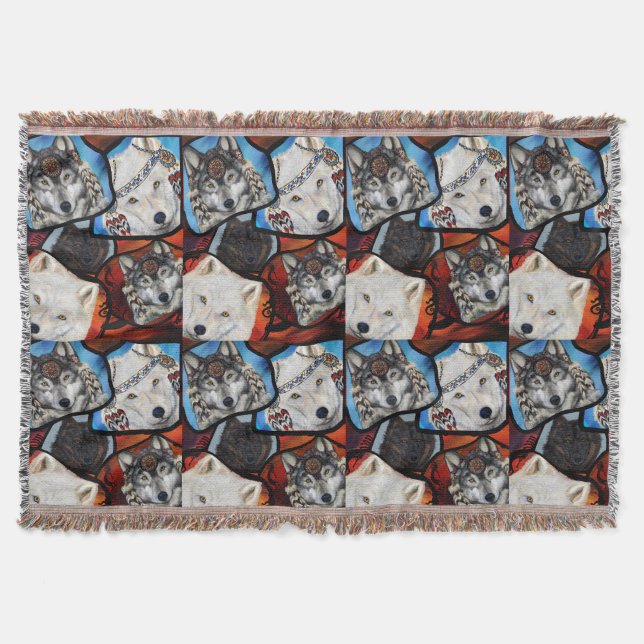 COBERTOR WOLF ART (Frente)