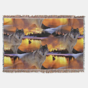 Cobertor Wolf no Sunset Pattern