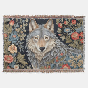 Cobertor Wolf William Morris, Cinza Noble, Inspirado