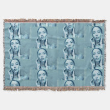 "Woman in Blue" Premium Canvas 