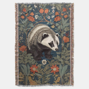 Cobertor Woodland Badger William Morris Inspirou