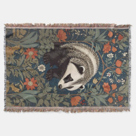 Cobertor Woodland Badger William Morris Inspirou