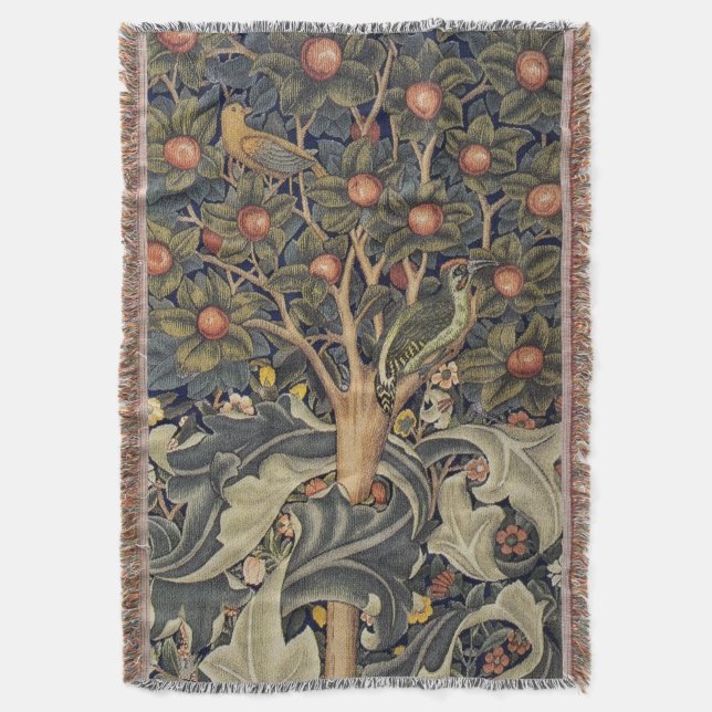 Cobertor Woodpecker Tapestry - William Morris  (Frente Vertical)