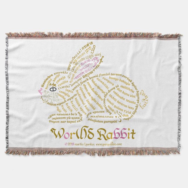 Cobertor Wor(l) Rabbit Throw Blanket (Frente)